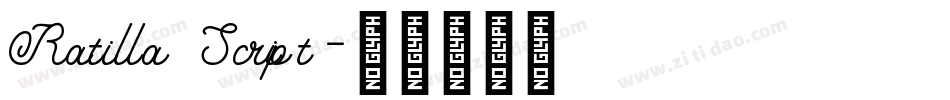 Ratilla Script字体转换